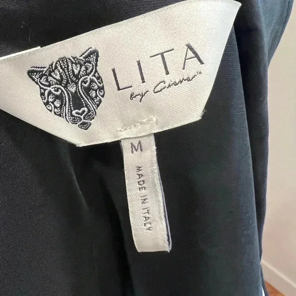 LITA by Ciara Elevate Trench Coat Black Size Medium - Picture 9 of 9